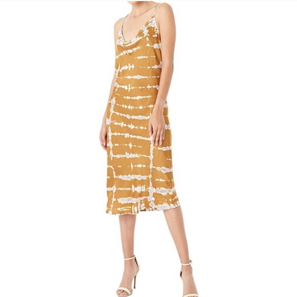 Young Fabulous Broke tie dye sweetie racer back slip dress satin